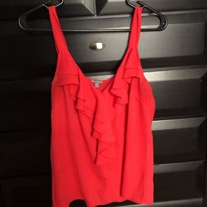 Ruffle detail tank top